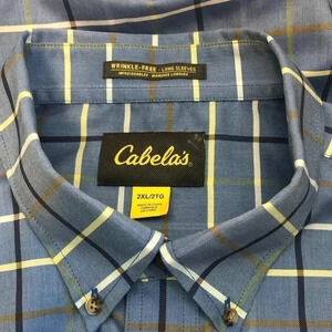 CABELA’S- Plaid Long Sleeve Button Front (2XL/2TG)